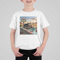 Funny Route Highway 66 Cat Lover T Shirt For Kid Mother Road Travel Gift