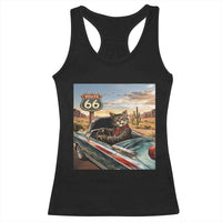 Funny Route Highway 66 Cat Lover Racerback Tank Top Mother Road Travel Gift