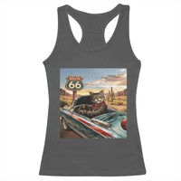 Funny Route Highway 66 Cat Lover Racerback Tank Top Mother Road Travel Gift
