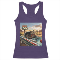 Funny Route Highway 66 Cat Lover Racerback Tank Top Mother Road Travel Gift