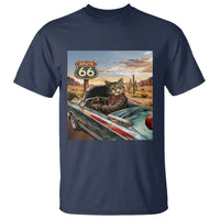 Funny Route Highway 66 Cat Lover T Shirt Mother Road Travel Gift