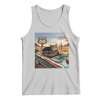 Funny Route Highway 66 Cat Lover Tank Top Mother Road Travel Gift