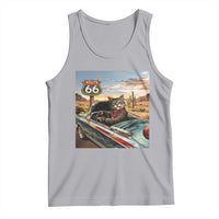 Funny Route Highway 66 Cat Lover Tank Top Mother Road Travel Gift