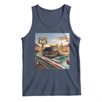 Funny Route Highway 66 Cat Lover Tank Top Mother Road Travel Gift