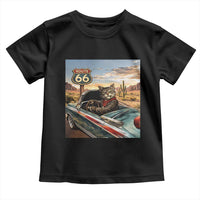 Funny Route Highway 66 Cat Lover Toddler T Shirt Mother Road Travel Gift
