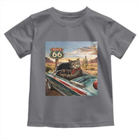 Funny Route Highway 66 Cat Lover Toddler T Shirt Mother Road Travel Gift
