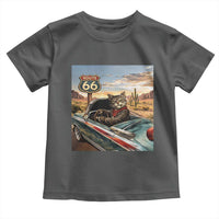 Funny Route Highway 66 Cat Lover Toddler T Shirt Mother Road Travel Gift