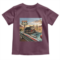 Funny Route Highway 66 Cat Lover Toddler T Shirt Mother Road Travel Gift