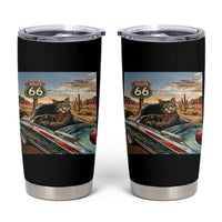 Funny Route Highway 66 Cat Lover Tumbler Cup Mother Road Travel Gift