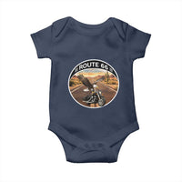 Route Highway 66 Motorcycle Eagle Baby Onesie Americana Adventure