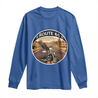 Route Highway 66 Motorcycle Eagle Long Sleeve Shirt Americana Adventure