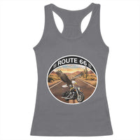 Route Highway 66 Motorcycle Eagle Racerback Tank Top Americana Adventure