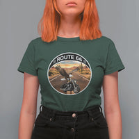 Route Highway 66 Motorcycle Eagle T Shirt For Women Americana Adventure
