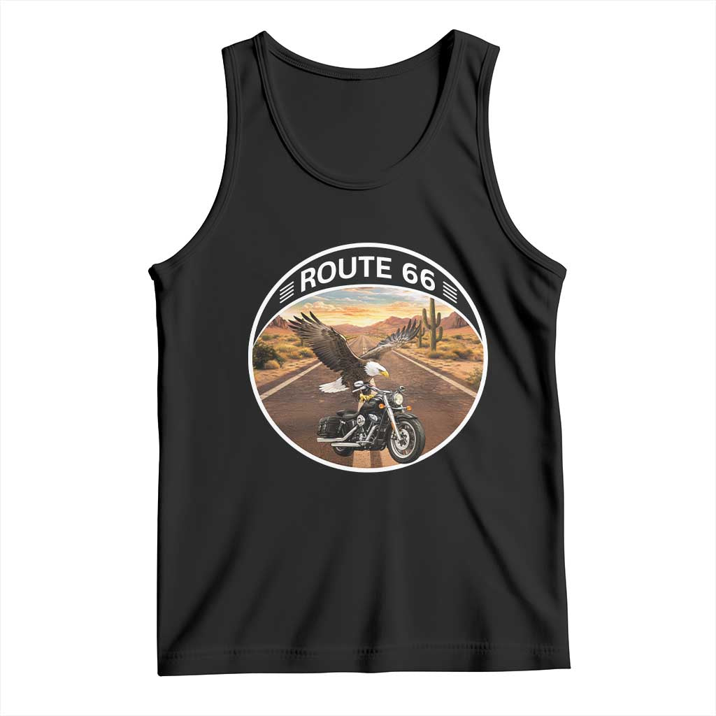 Route Highway 66 Motorcycle Eagle Tank Top Americana Adventure