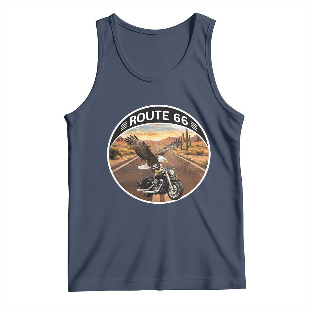 Route Highway 66 Motorcycle Eagle Tank Top Americana Adventure