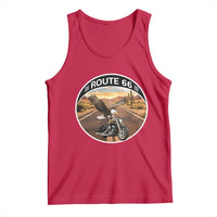 Route Highway 66 Motorcycle Eagle Tank Top Americana Adventure
