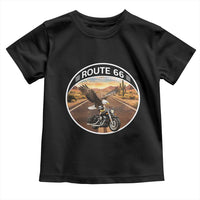 Route Highway 66 Motorcycle Eagle Toddler T Shirt Americana Adventure
