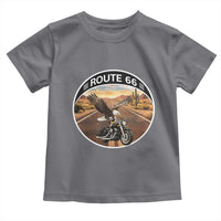 Route Highway 66 Motorcycle Eagle Toddler T Shirt Americana Adventure