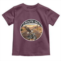 Route Highway 66 Motorcycle Eagle Toddler T Shirt Americana Adventure