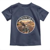 Route Highway 66 Motorcycle Eagle Toddler T Shirt Americana Adventure