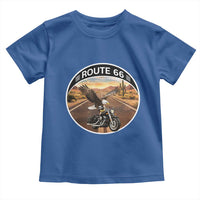 Route Highway 66 Motorcycle Eagle Toddler T Shirt Americana Adventure