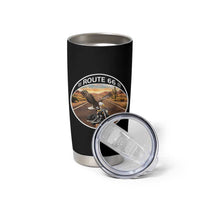 Route Highway 66 Motorcycle Eagle Tumbler Cup Americana Adventure
