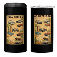 Vintage Route Highway 66 Road Trip Poster 4 in 1 Can Cooler Tumbler Open Road Adventure