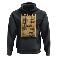 Vintage Route Highway 66 Road Trip Poster Hoodie Open Road Adventure