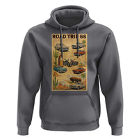 Vintage Route Highway 66 Road Trip Poster Hoodie Open Road Adventure