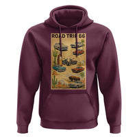 Vintage Route Highway 66 Road Trip Poster Hoodie Open Road Adventure