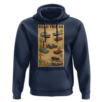 Vintage Route Highway 66 Road Trip Poster Hoodie Open Road Adventure