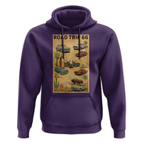 Vintage Route Highway 66 Road Trip Poster Hoodie Open Road Adventure