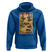 Vintage Route Highway 66 Road Trip Poster Hoodie Open Road Adventure