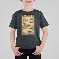 Vintage Route Highway 66 Road Trip Poster T Shirt For Kid Open Road Adventure