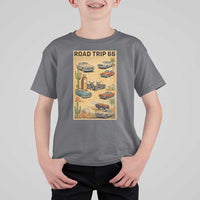 Vintage Route Highway 66 Road Trip Poster T Shirt For Kid Open Road Adventure