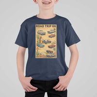 Vintage Route Highway 66 Road Trip Poster T Shirt For Kid Open Road Adventure