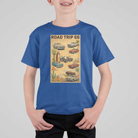 Vintage Route Highway 66 Road Trip Poster T Shirt For Kid Open Road Adventure