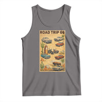 Vintage Route Highway 66 Road Trip Poster Tank Top Open Road Adventure