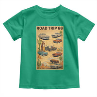 Vintage Route Highway 66 Road Trip Poster Toddler T Shirt Open Road Adventure