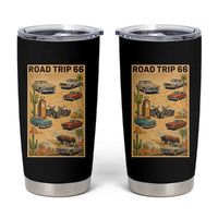 Vintage Route Highway 66 Road Trip Poster Tumbler Cup Open Road Adventure