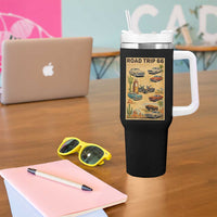 Vintage Route Highway 66 Road Trip Poster Tumbler With Handle Open Road Adventure