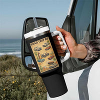 Vintage Route Highway 66 Road Trip Poster Tumbler With Handle Open Road Adventure