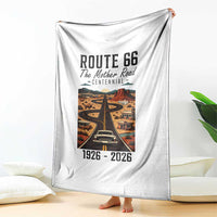 Route Highway 66 Mother Road Throw Blanket Vintage Distressed Road Trip Adventure