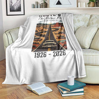 Route Highway 66 Mother Road Throw Blanket Vintage Distressed Road Trip Adventure