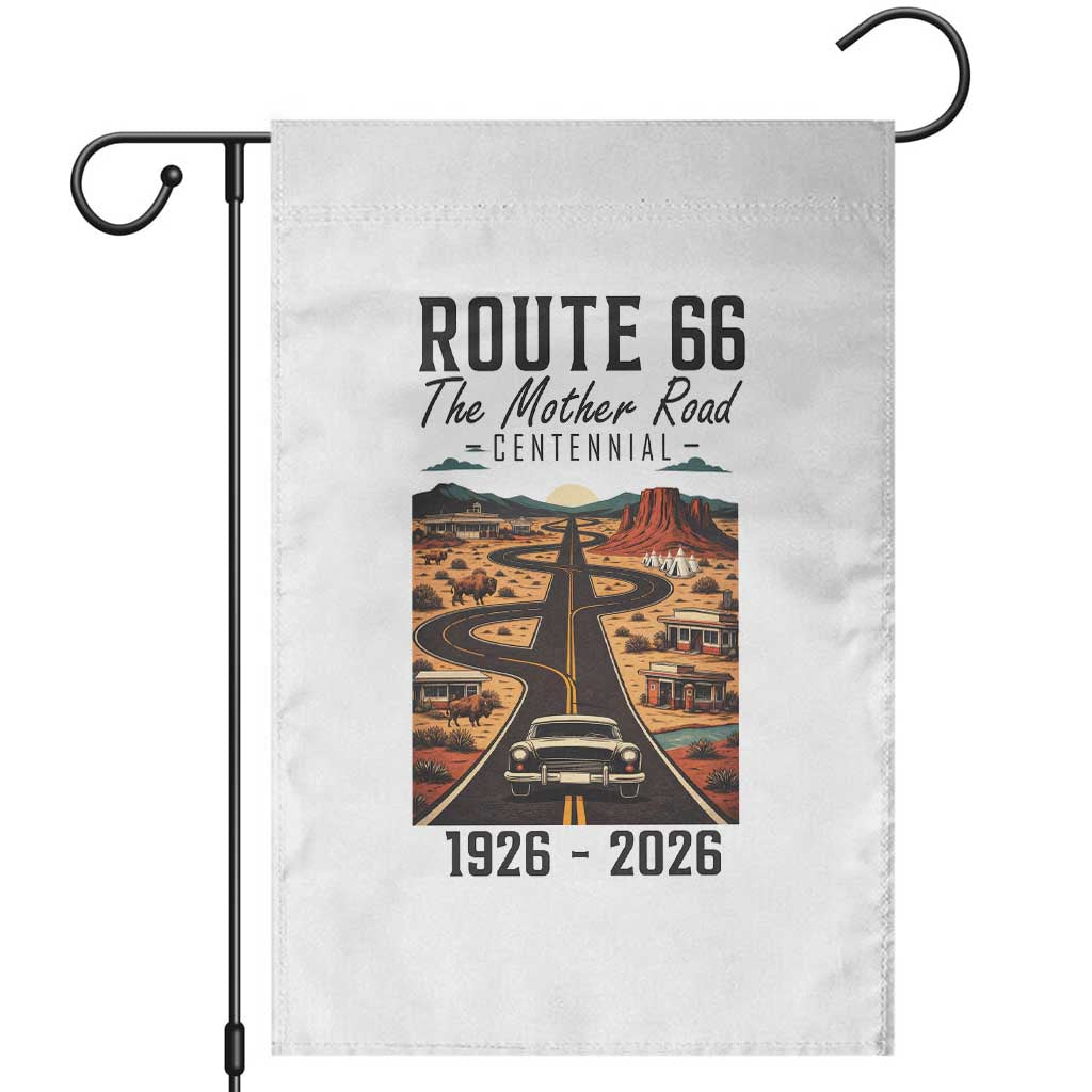 Route Highway 66 Mother Road Garden Flag Vintage Distressed Road Trip Adventure