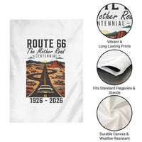 Route Highway 66 Mother Road Garden Flag Vintage Distressed Road Trip Adventure