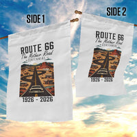 Route Highway 66 Mother Road Garden Flag Vintage Distressed Road Trip Adventure