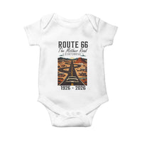 Route Highway 66 Mother Road Baby Onesie Vintage Distressed Road Trip Adventure