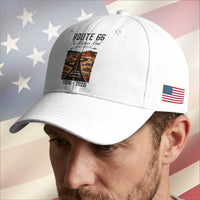 Route Highway 66 Mother Road Baseball Cap Vintage Distressed Road Trip Adventure