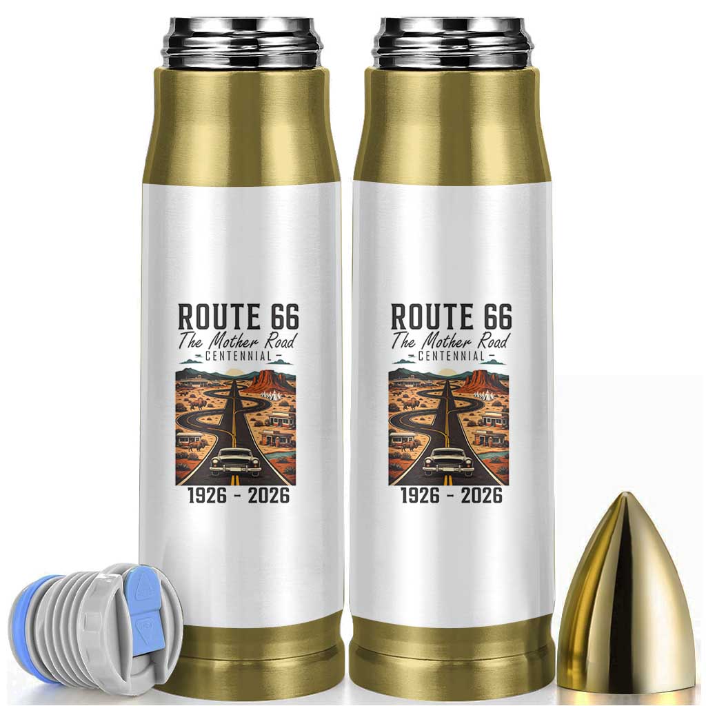 Route Highway 66 Mother Road Bullet Tumbler Vintage Distressed Road Trip Adventure